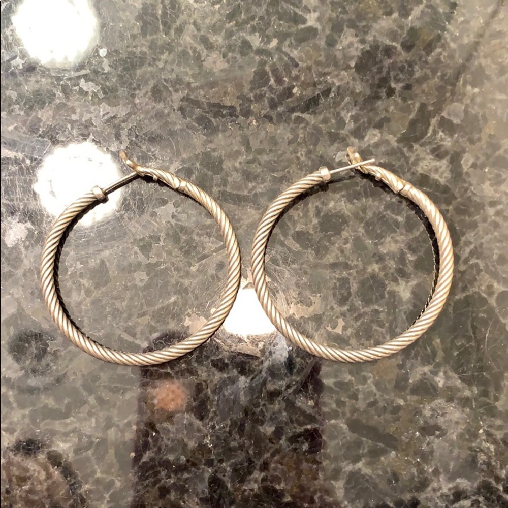 David Yurman silver hoops